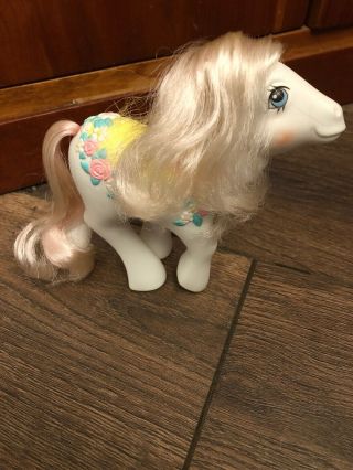 1989 Flower Bouquet 89 My Little Pony White Rare Pink Flowers G1