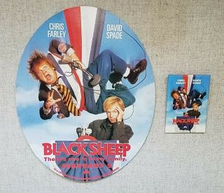 Rare 1996 Black Sheep Movie Promo Display & Pin Set - Chris Farley David Spade