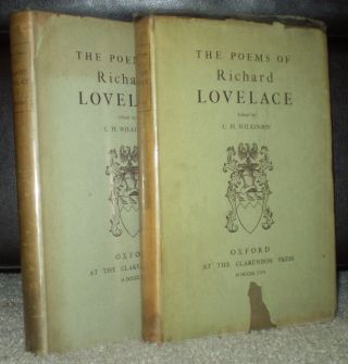 Very Rare,  Limited Edition Of 400 Copies,  Poems Of Richard Lovelace,  In Dj,  1925