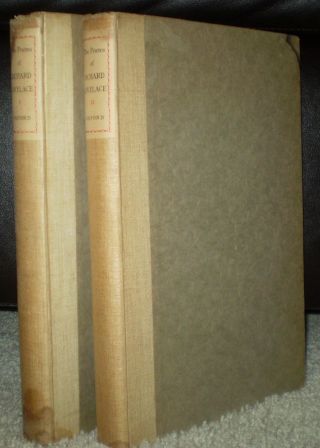 VERY RARE,  LIMITED EDITION OF 400 COPIES,  POEMS OF RICHARD LOVELACE,  IN DJ,  1925 3