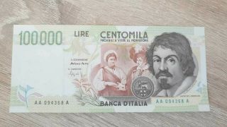 100,  000 Lire 1994 - Tripla A Unc Very Very Rare