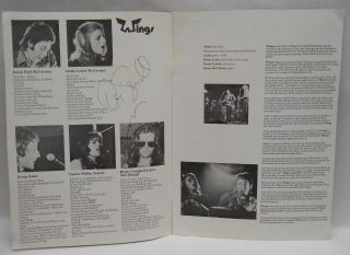 Signed Denny Seiwell Wings Over Europe Paul Mccartney 1972 Concert Program Rare