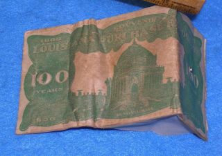 Rare 1904 St Louis World’s Fair Bank Note Style Change Purse Festival Hall