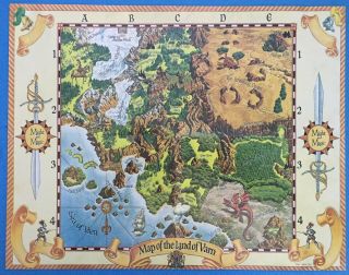 Rare Might And Magic Land Of Varn Poster / Map 14 "