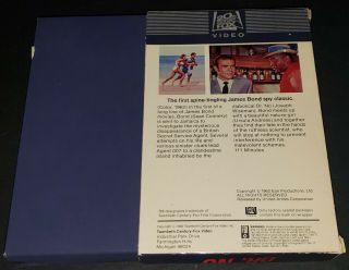 Dr.  No Betamax Beta 1982 Fox Video Slidebox OOP VERY RARE James Bond 007 3