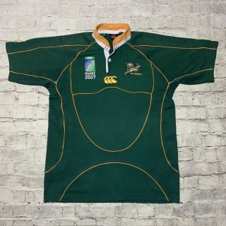Canterbury Mens Size Medium 2007 Irb Rugby World Cup South Africa Jersey Rare