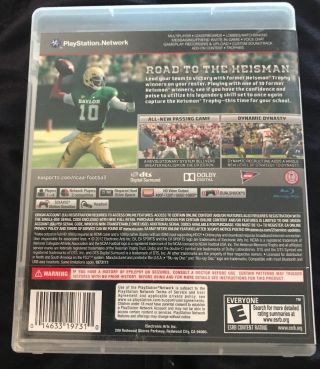 NCAA Football 13 PlayStation 3 PS3 Kids Game Complete Very Rare Fast Ship 2013 3