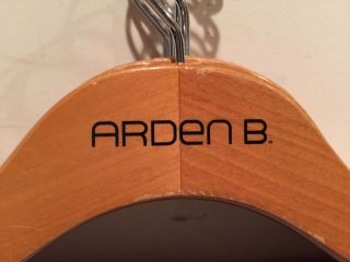 Arden B 10 Pack Wooden Hangers Clothes,  Top Hangers VERY RARE OUT OF BUSINESS 3