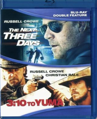 The Next Three Days / 3:10 To Yuma (double Feature,  Blu - Ray Rare)