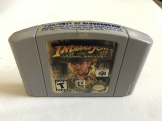 Indiana Jones And The Infernal Machine [rare Blockbuster Exclusive] Nintendo N64