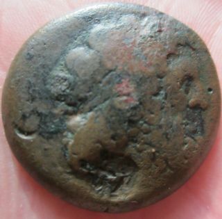 Ptolemy Egypt Medium Bronze 28 Mm 14.  8 Gm Coin Zeus Eagle Front Countermark Rare