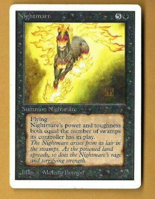 Magic The Gathering Unlimited Edition Nightmare Mtg Light Play