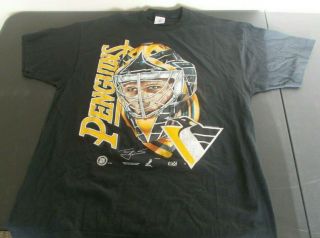 Vintage 1990s Tom Barrasso Pittsburgh Penguins Shirt Xl Nhl Hockey Goalie Rare