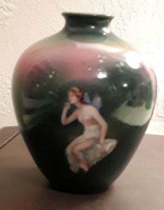 Rare Vintage Royal Bayreuth Porcelain Nude Nymph Fairy Blowing Bubbles Vase