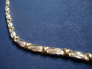 ULTRA RARE GOLD AND STERLING SILVER BIG CHUNKY DIAMOND NECKLACE 3