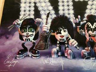 RARE KISS PROMO M&M ' s Band Poster 2009 - Gene Simmons,  Paul Stanley - 36x24in 2
