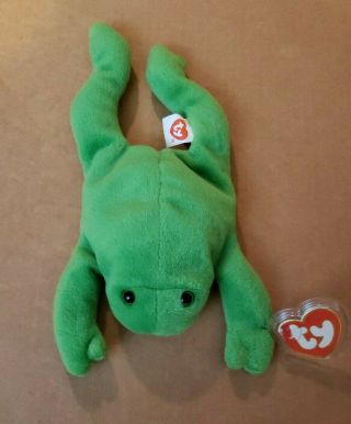 Ty Beanie Baby Legs The Frog 3rd Gen Hang Tag Near Rare