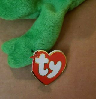 Ty Beanie Baby Legs The Frog 3rd Gen Hang Tag Near RARE 5