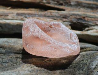 HUGE RARE PINK SEAGLASS PARTIAL FANCY GLASS FROSTY SEA OF JAPAN 5
