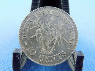 Danish West Indies - 10 Cents 1862 - Frederik Vii Details Rare (x/275)