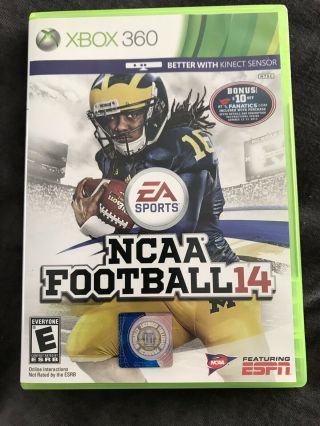 Ncaa Football 14 Xbox 360,  Rare Last Year College Football Game Made.