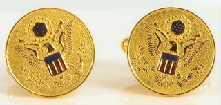 Rare Seal Of The Supreme Court Of United States Political Cufflinks Eagle Gold