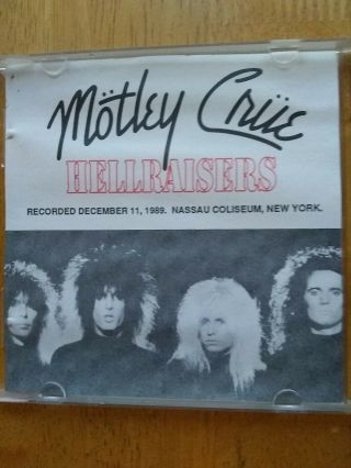 vtg MOTLEY CRUE very rare LIVE Nassau Coliseum DEC 1989 Audio CD Hellraisers 5