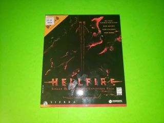 Hellfire Diablo 1 Expansion Pack PC DOS BIG BOX 100 COMPLETE CIB RARE 6