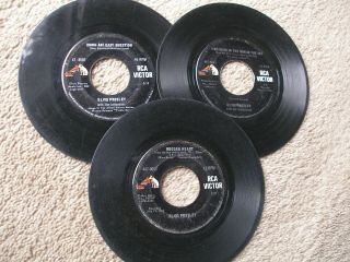 Platter Pak 45RPM Rare Carrying Case & 10 Elvis 45 ' s (50 ' s to 70 ' s) Holds 50 45 ' s 5