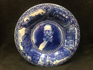 Rowland & Marsellus - Rare Charles Dickens Birthplace Souvenir Plate - 10 "