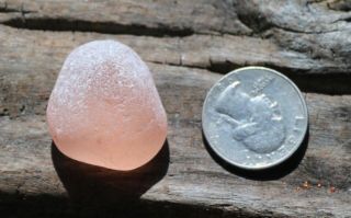 XL FROSTY PINK SEAGLASS NUGGET FROM SEA OF JAPAN,  RUSSIA,  RARE 3
