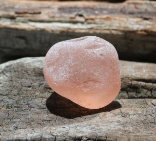 XL FROSTY PINK SEAGLASS NUGGET FROM SEA OF JAPAN,  RUSSIA,  RARE 4