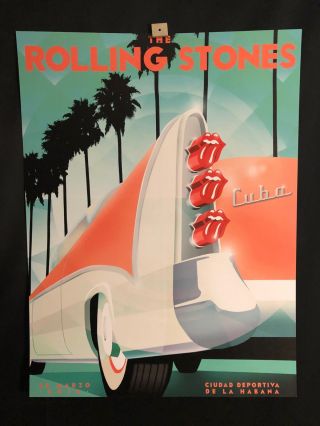 The Rolling Stones Rare Cuba Concert Tour Poster March 25 2016 Jagger