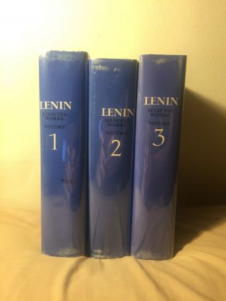 Very Rare Lenin Selected Complete Set Vols 1 - 3 Progress Publishers 1977 2