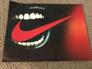 Vintage 1990s Nike Swoosh Poster Print Ad 1996 Rare