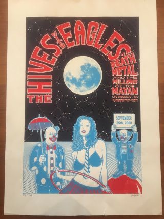 Eagles Of Death Metal Concert Poster,  W/the Hives,  Very Rare S/n Of 120 La Gig