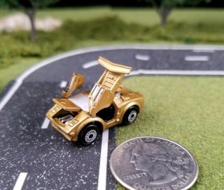 Micro Machines Deluxe Gold Lamborghini Countach - VERY RARE - 2