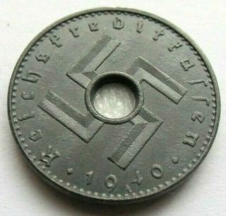 (280) Ultra Rare German 3rd Reich 1940 A - 5 Reichspfennig Wwii Coin