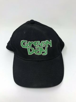 Vintage 1990s Green Day Dookie Snapback Baseball Hat Rare Tour Merchandise Black