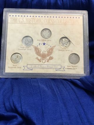 1800’s - 1900’s Silver Dime Coin Set - Proof Roosevelt,  Barber,  Seated Liberty,  Rare