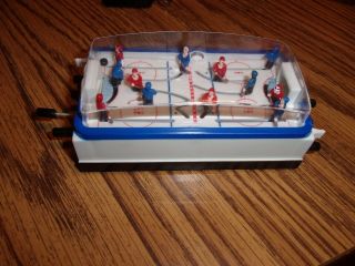 Rare 1997 Basic Fun Miniature Table Hockey Rod Dome Bubble With 2 Pucks