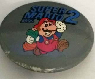 Official Licensed Vintage 1989 Nintendo Power Mario Bros.  2 Lapel Pin Rare