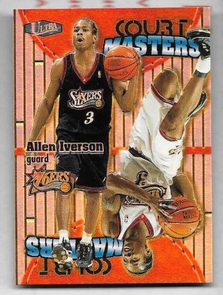 Allen Iverson 1997 - 98 Ultra Court Masters Cm2 Rare Philadelphia 76ers