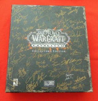 Rare Signed Autographed World Of Warcraft Cataclysm Collectors Edition