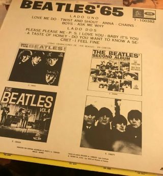 The Beatles Beatles ' 65 Vol.  3 - Columbia 1st Press - Rare ODEON 1965 3