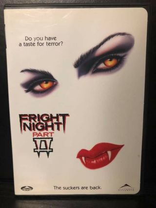 Fright Night Pt.  2 (dvd,  2003 - With Insert) - Horror - Extremely Rare & Oop
