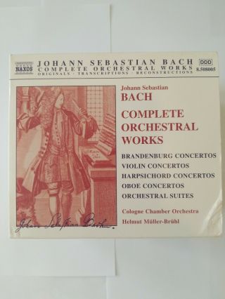 J.  S.  Bach Complete Orchestral Cd Box Set Rare Johann Sebastian Bach 8 Disc