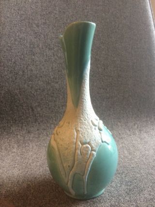 Haeger 4001 USA Light Blue,  White Textured Vase.  Rare Find 3