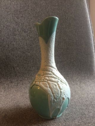 Haeger 4001 USA Light Blue,  White Textured Vase.  Rare Find 5