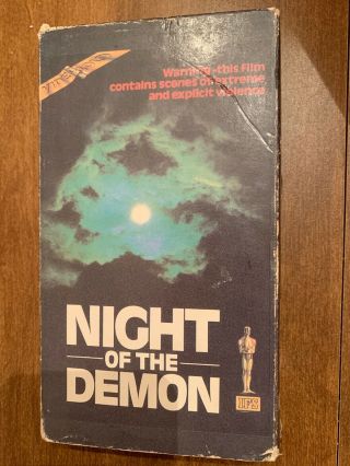 Night Of The Demon Vhs,  1988 Saturn Iver Ifs,  Rare,  Horror,  Plays Great